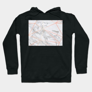 Marble and Rose Gold Geometric Hoodie